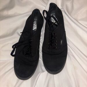 Vans Black Canvas Sneakers Classic Skate Style